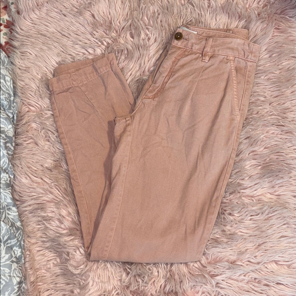 Anthropologie Blush Lyocell Chino Pants